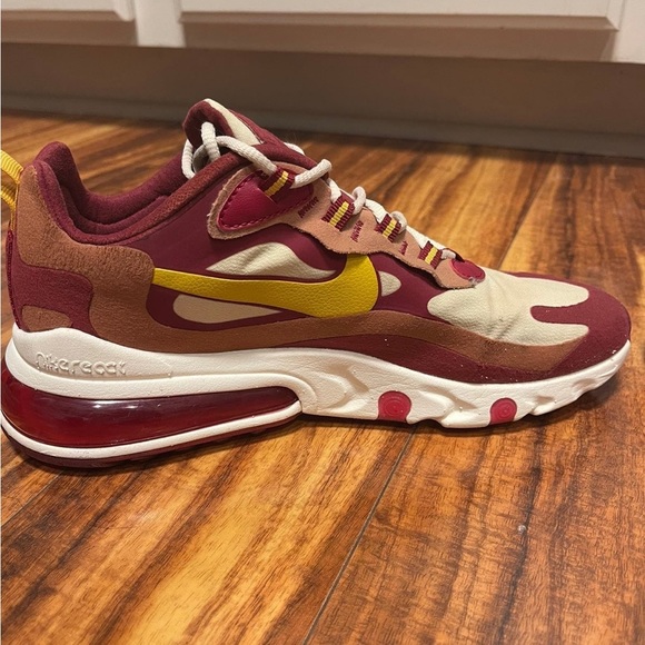 Nike Air Max 270 React Noble Red-Dark Sulfur - Picture 6 of 11